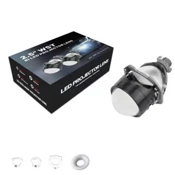 Melek gözler Bi Led Lens Halo ışıkları projektörler için H4 H7 9005 9006 Araba Farlar Yüksek düşük ışın 2.5 İnç LED kitleri 45W 6000K PTF