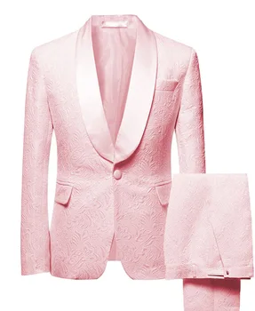 TPSAADE Şal Yaka 2 Parça Slim Fit Beyaz Takım Elbise erkek Damat Ceket Smokin düğün elbisesi Akşam Blazer (Blazer + Pantolon + Kravat)