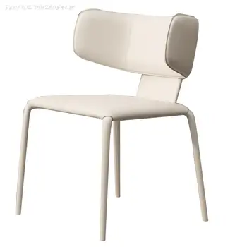 Trendy İskandinav Yemek Sandalyesi Modern Luxery Geri Handledining Sandalye Mükemmel Ofis Mutfak Chaises Salle Yemlik Ev Eşyaları