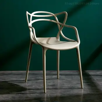 Benzersiz Tasarımcı Plastik yemek sandalyeleri Aksesuarları Açık Ergonomik yemek sandalyeleri Modern Muebles Para El Hogar Salonu Salon