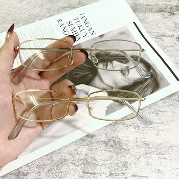 Klasik Şeker Renk Gözlük Retro Küçük Oval kadın Güneş Gözlüğü Marka Shades Metal Dikdörtgen Kore Moda Gözlük