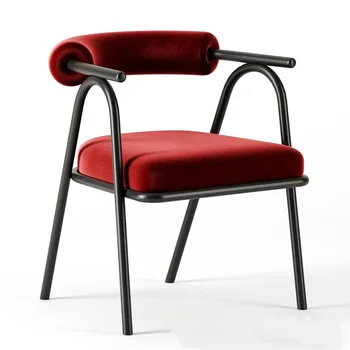 Tasarımcı Modern Yemek Sandalyesi Minimalist Ergonomik Makyaj Balkon Şezlong Ofis Kat Chaises Salle Yemlik Ev Mobilyaları