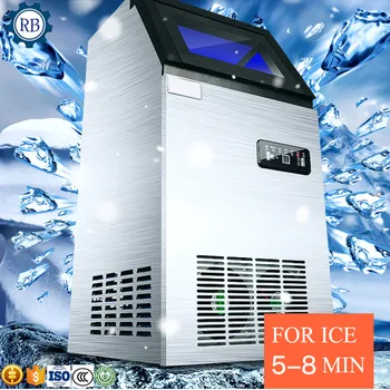 Yeni 45 Adet 68KG Günlük Çıkış buz yapım makinesi Buz blok yapma Makinesi / İngilizce Panel Buz Küpü Makinesi Yapma Makinesi İçin Bar / Ev
